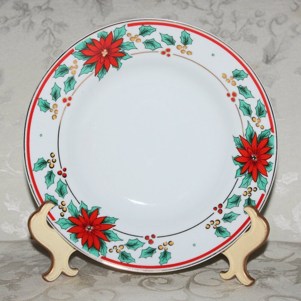 5 Royal Heritage Collection Poinsettia Christmas Bowls | Vintage Fine Porcelain